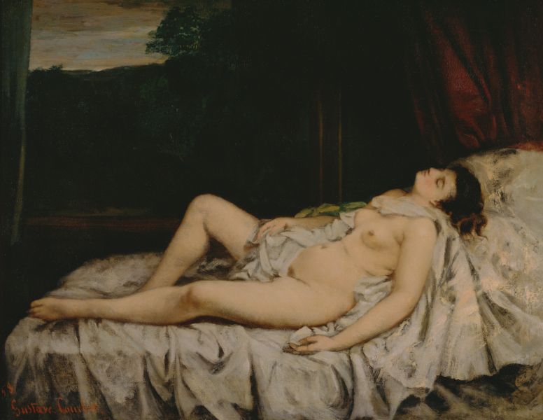 Gustave Courbet Sleeping Nude